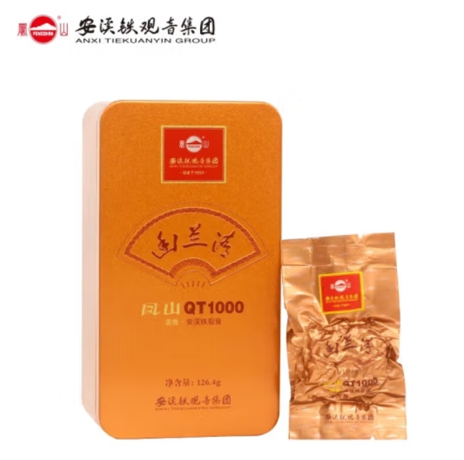 安溪县凤山铁观音幽兰清兰花清香型礼盒装QT1000春茶正味乌龙茶